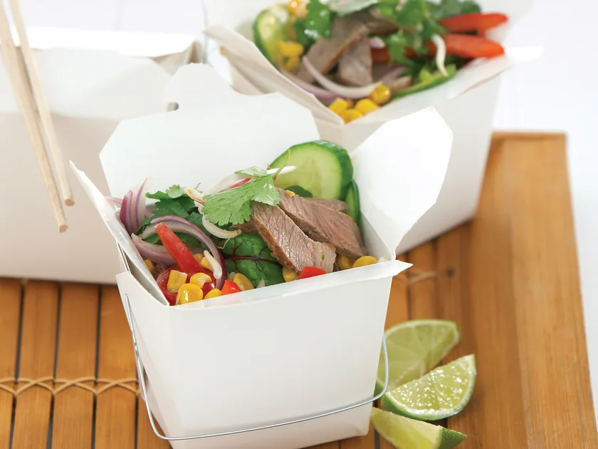 Thai beef and corn salad