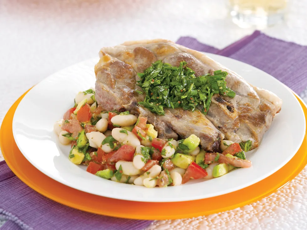 Lamb with White Bean Salad
