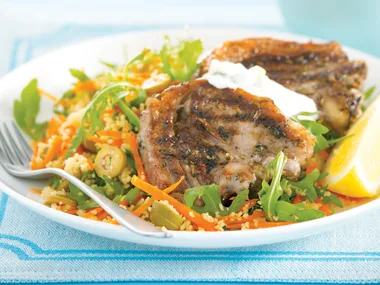 Lemon Lamb with Carrot Couscous