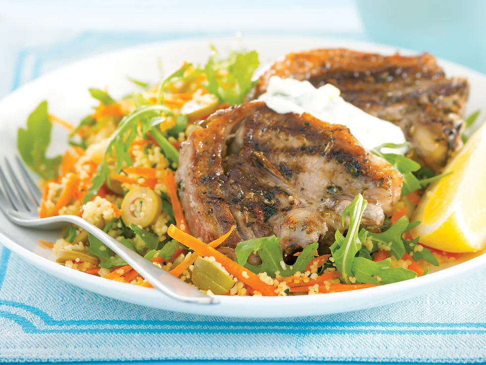 Lemon Lamb with Carrot Couscous