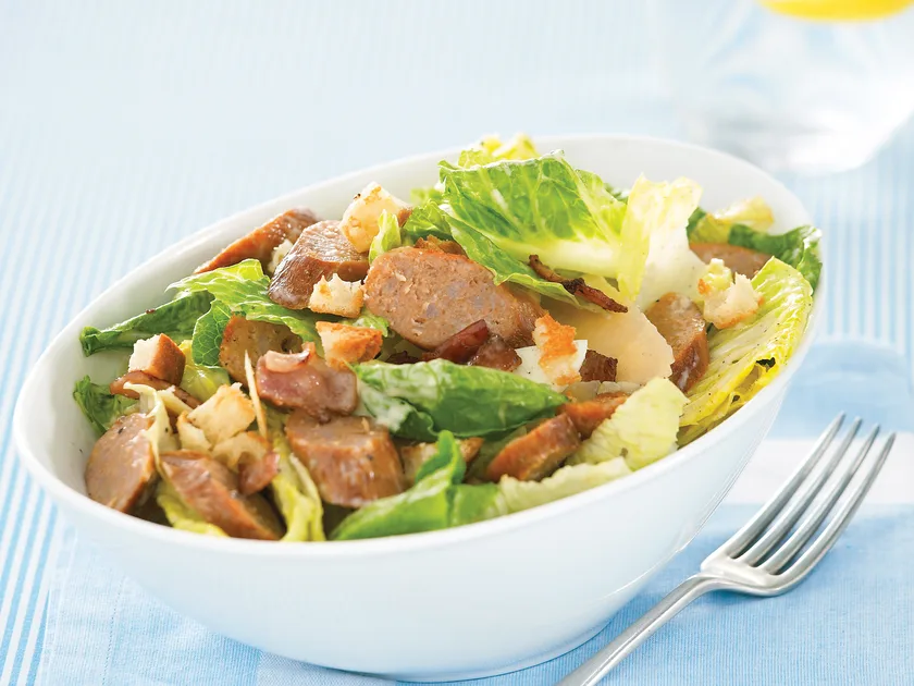 Sausage caesar salad