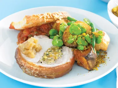 Roast Pork with Apricot Stuffing