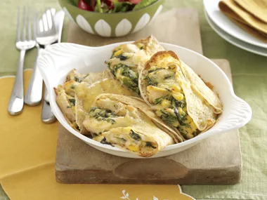 Cheesy Chicken and Corn Crepes