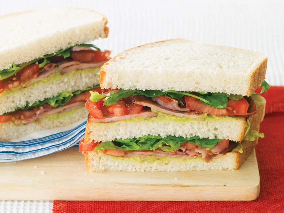 BLT and Guacamole Sandwiches