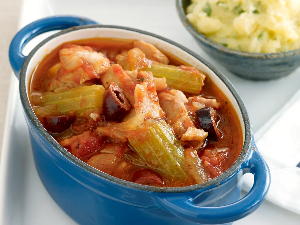 Tomato Chicken Casserole with Polenta