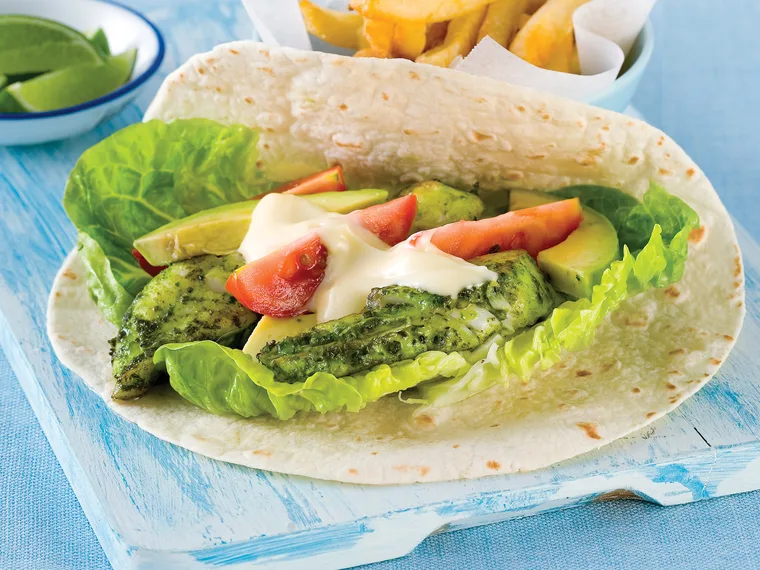 Pesto Fish Wraps
