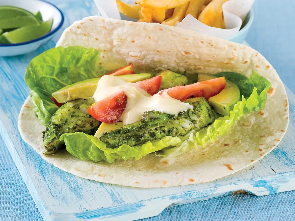 Pesto Fish Wraps
