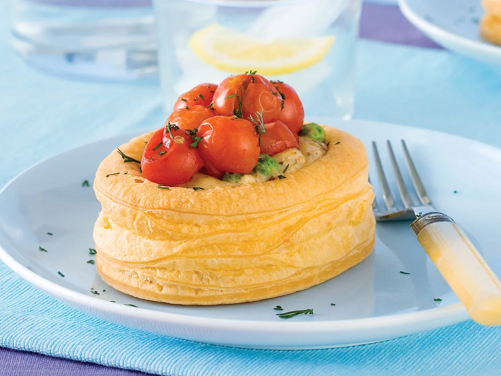 Salmon and Pea Vol-au-vents