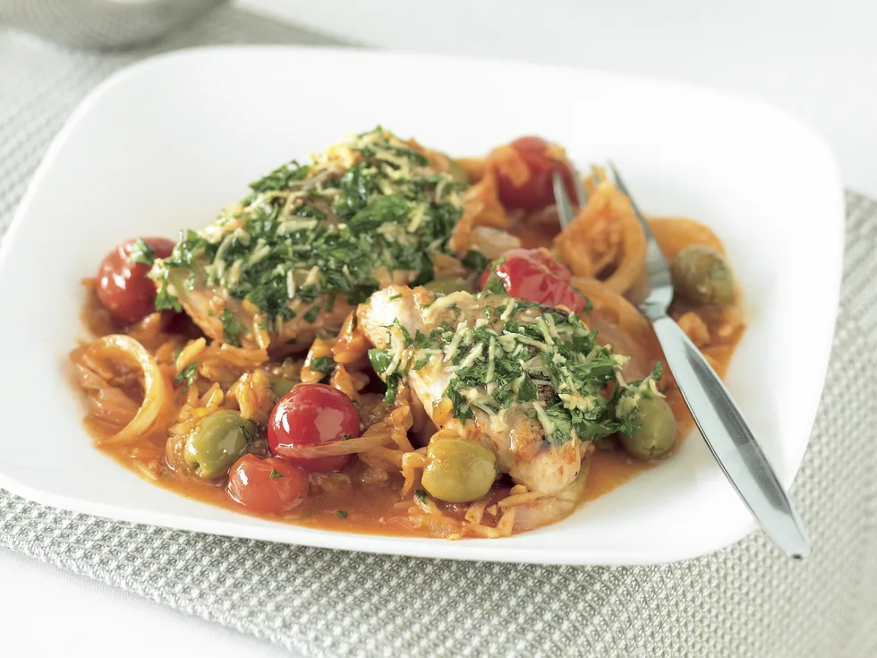 Baked Chicken with Tomato and Olives