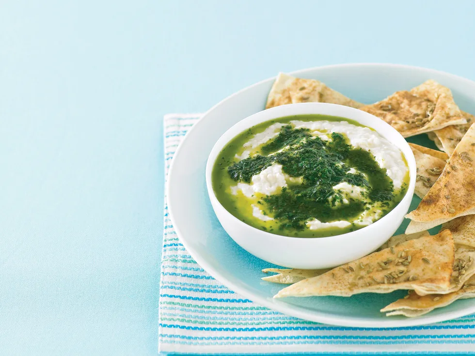 White Bean Dip with Basil Oil