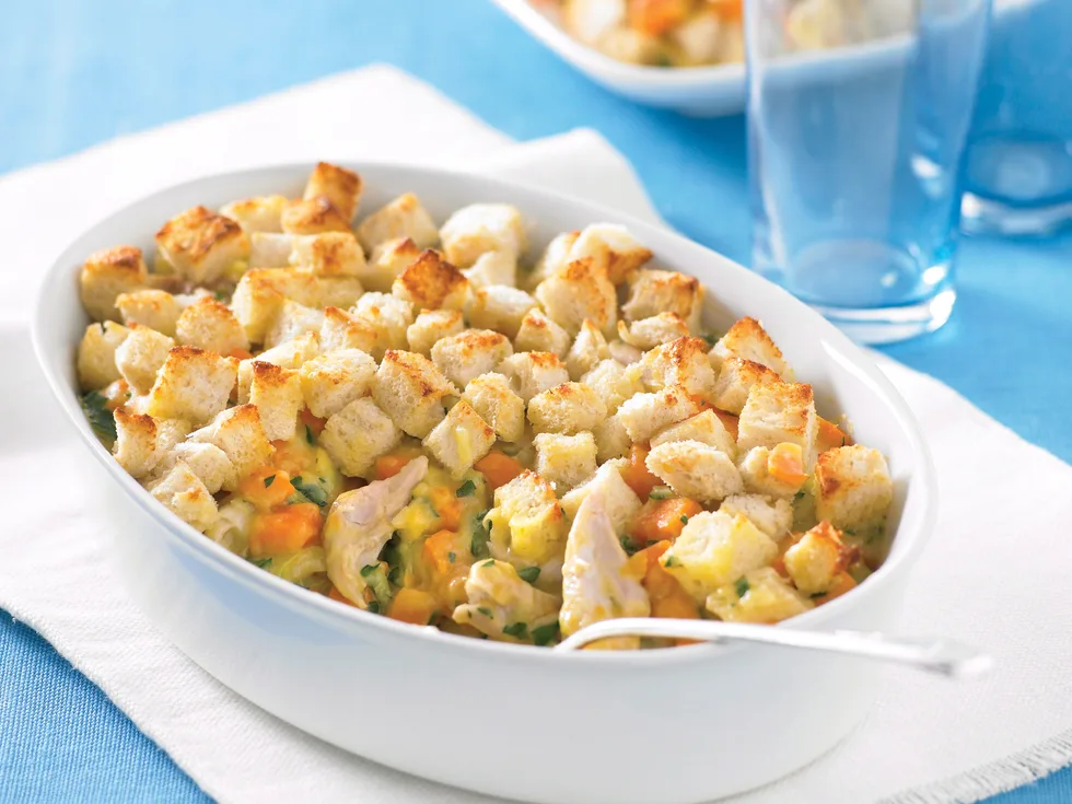 Chicken and leek pie