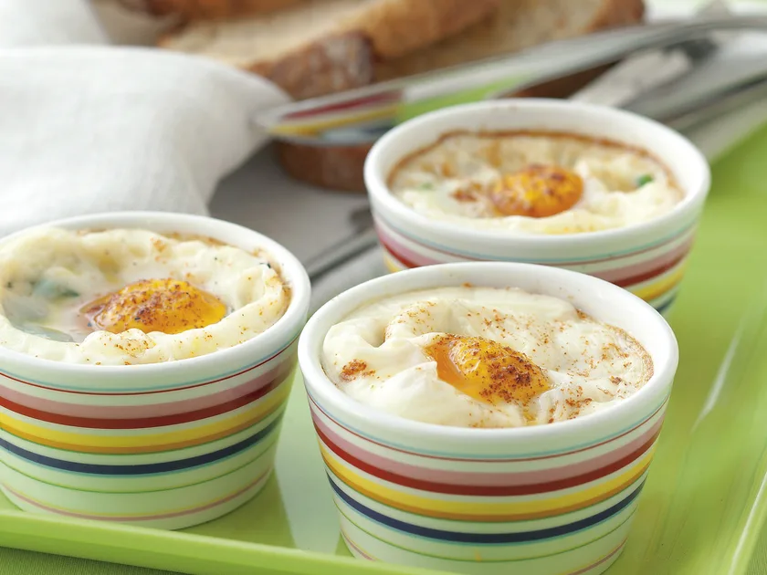 Baked spinach and eggs