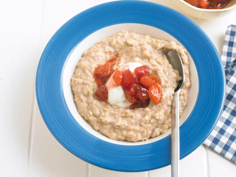 Porridge with Strawberry Compote