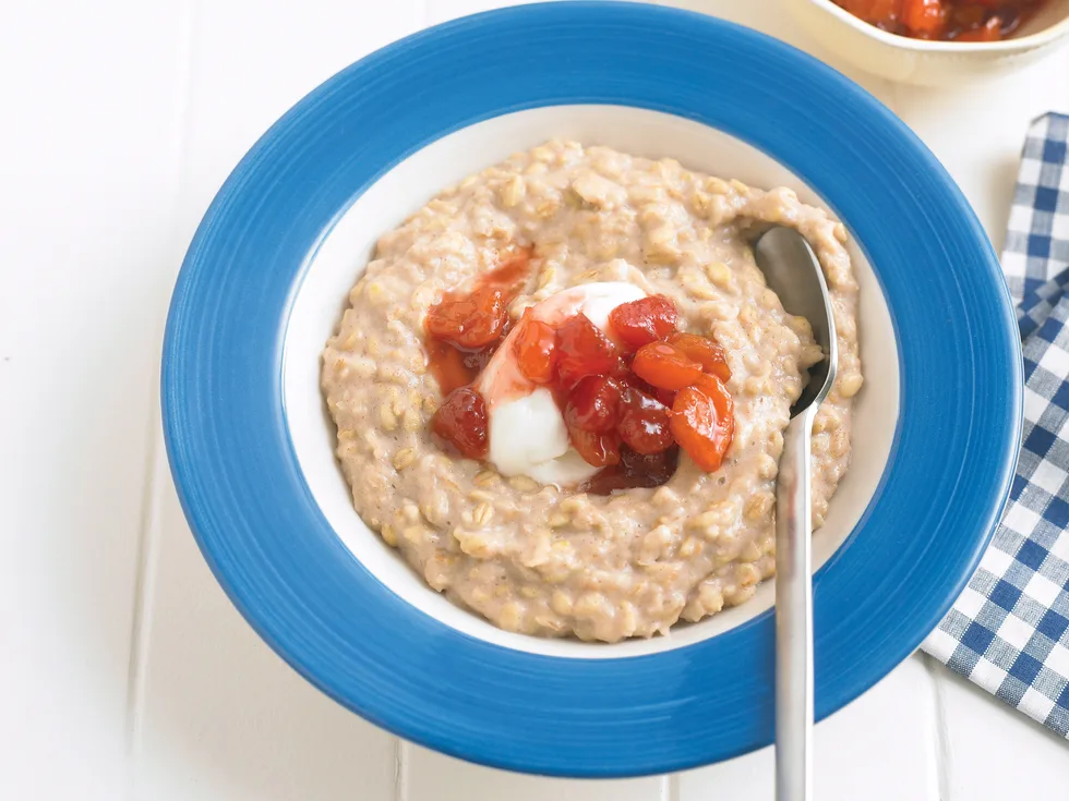 Porridge with Strawberry Compote
