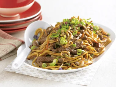 Beef and Black Bean Stir-fried Noodles