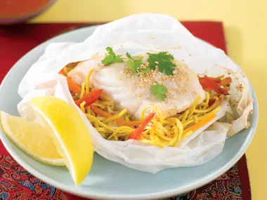 Baked Fish with Noodles