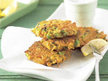 Kumara Fritters with Coriander Yogurt
