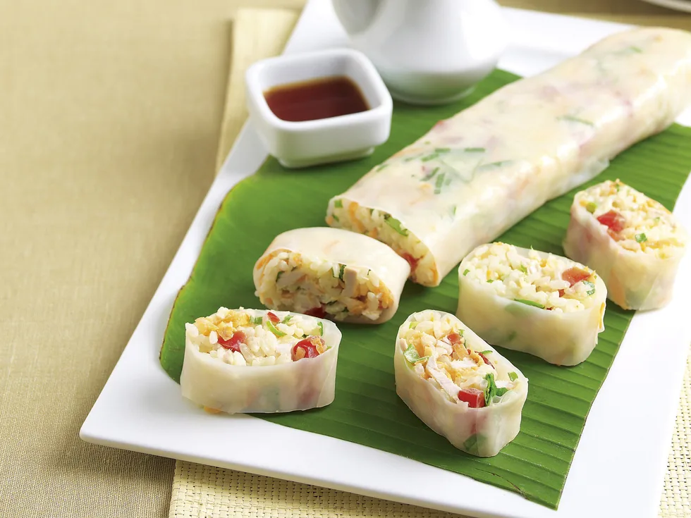Wasabi Chicken Rice Rolls