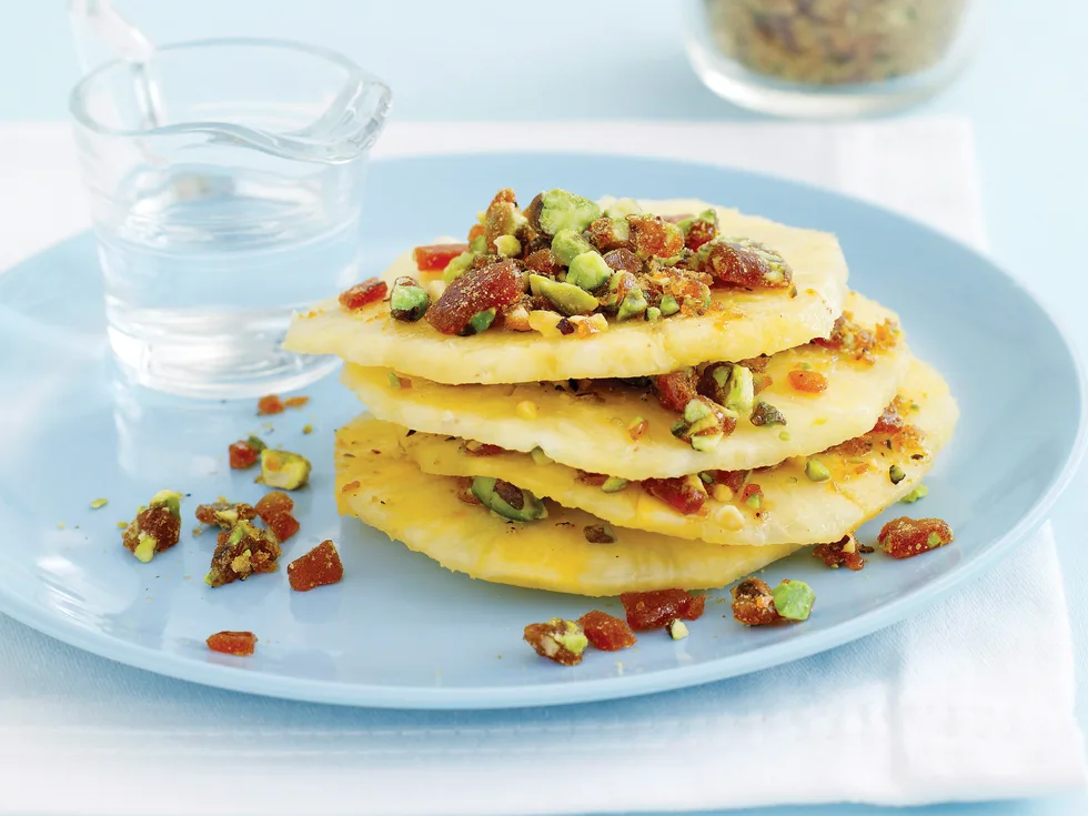 Pineapple with Pistachio Praline