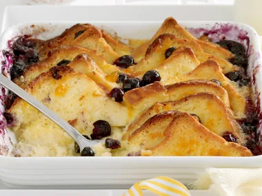 Blueberry Bread and Butter Pudding