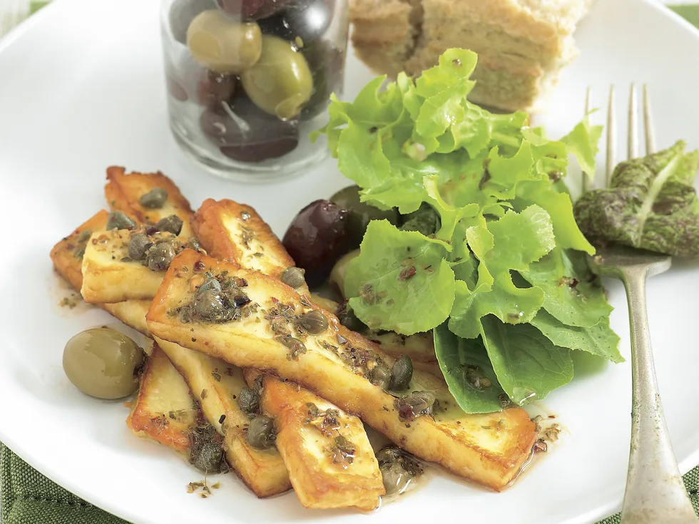 Grilled Haloumi with Oregano Dressing