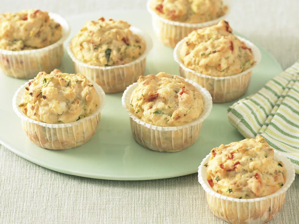 Oregano, Fetta and Capsicum Muffins