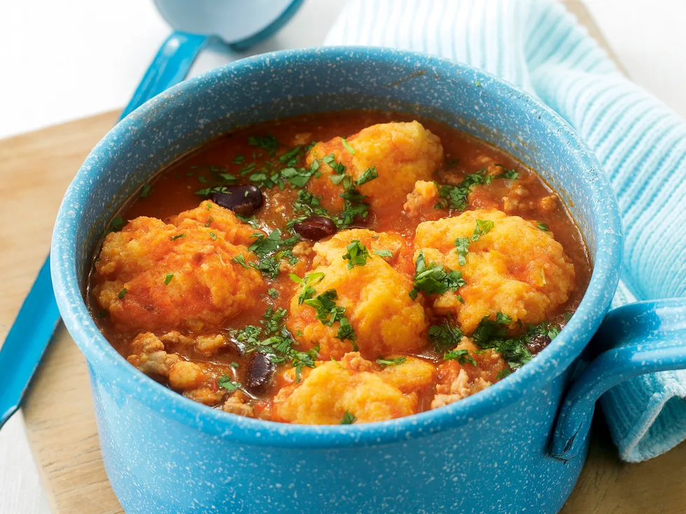 Mexican Bean Soup with Polenta Dumplings