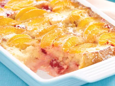 Peach and Cake Pudding