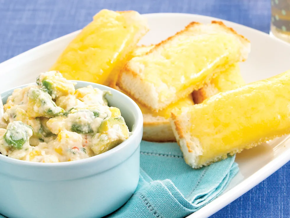 Corn Dip with Cheese Fingers