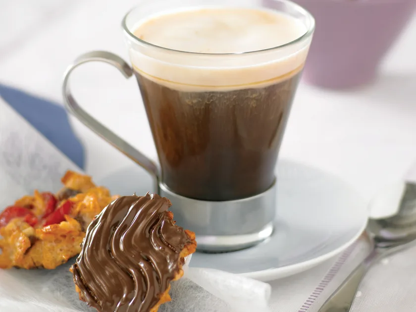 Irish coffee with florentines