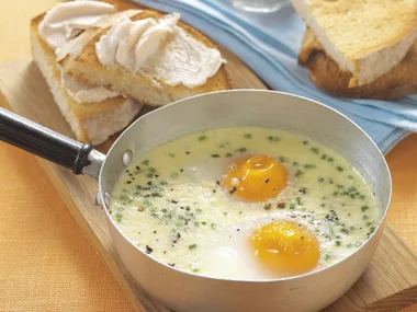 Cheesy Baked Eggs with Salmon Toast