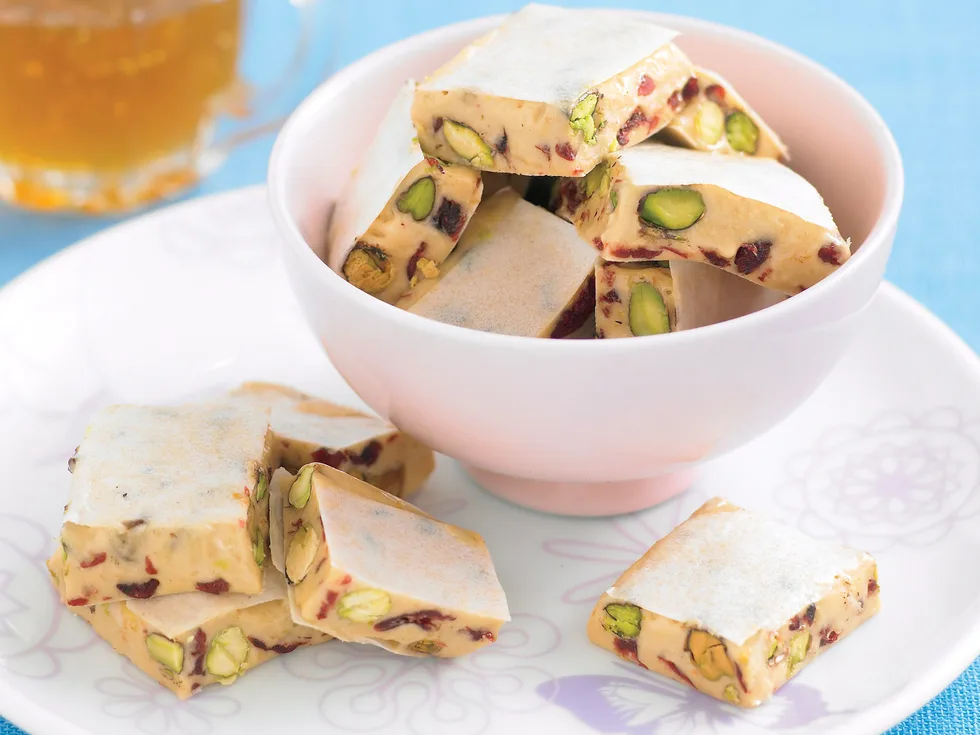 Honey and Pistachio Nougat