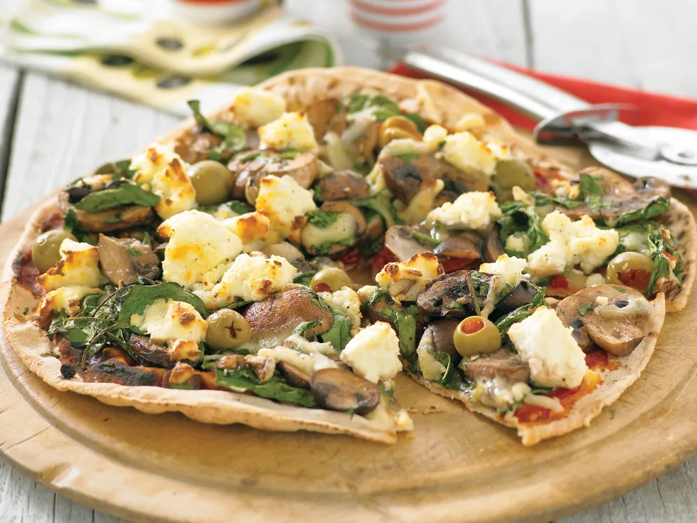 Mushroom and Olive Pizza