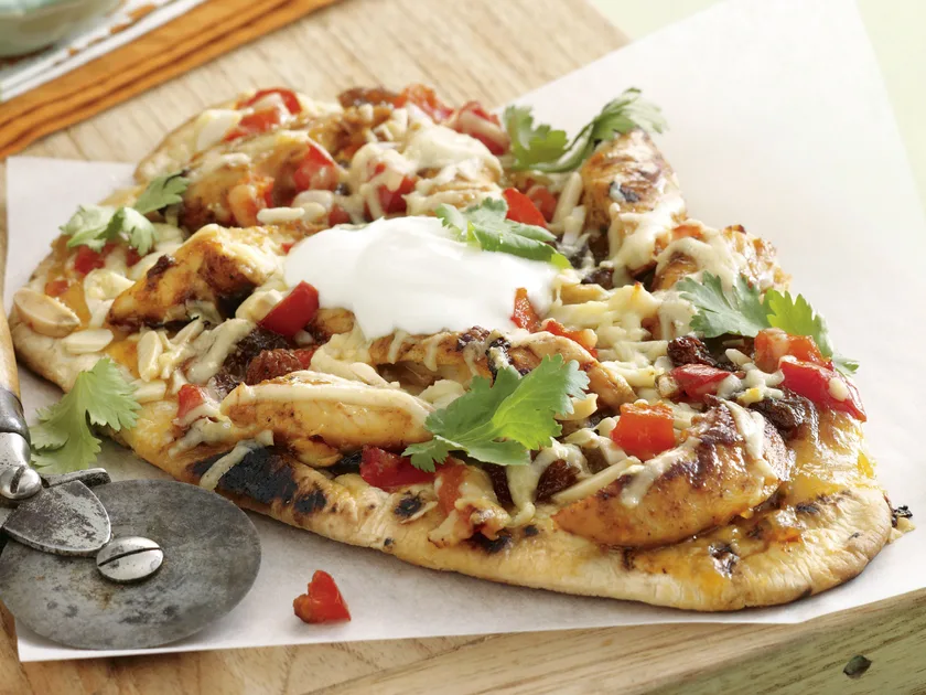Chicken tandoori pizza