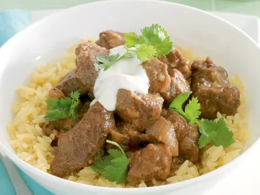 One Plus One - Penang Beef Curry with Yellow Rice