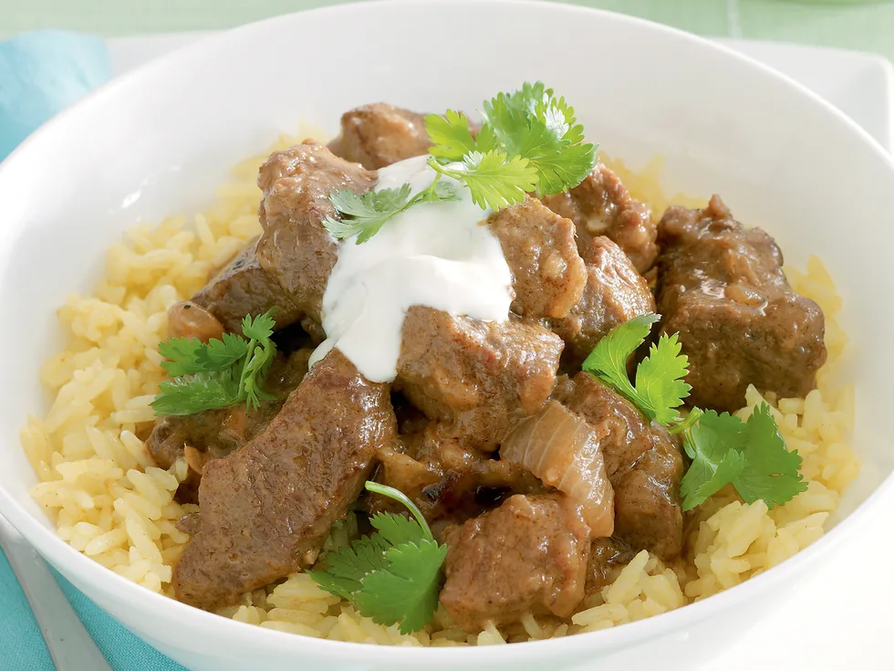 One Plus One - Penang Beef Curry with Yellow Rice