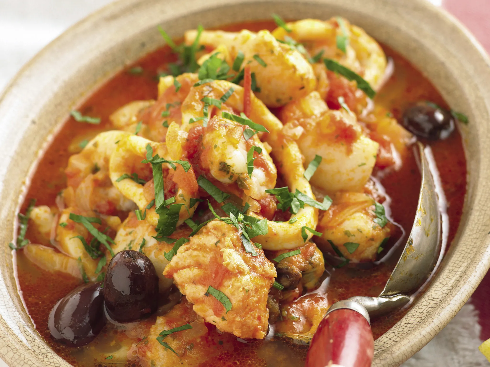 Pasta...and much more - Seafood and olive stew