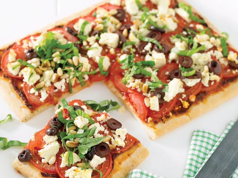 Pastries of plenty - olive, tomato and fetta tart