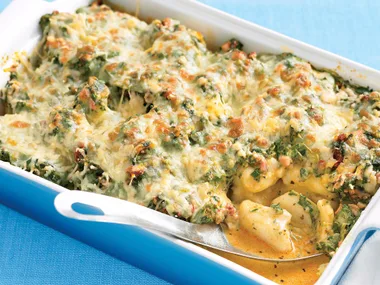 Potato gnocchi - Baked pesto potato gnocchi