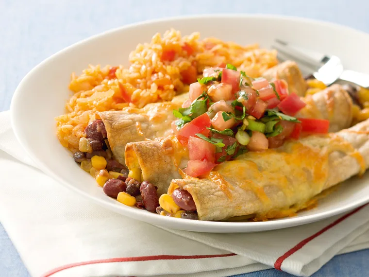 Roll out dinner - Spicy bean enchiladas
