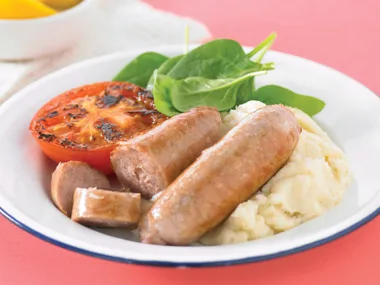 Snag a great price - Sausages with skordalia