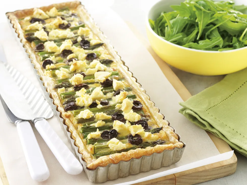 Spear it - Asparagus, tomato and fetta tart