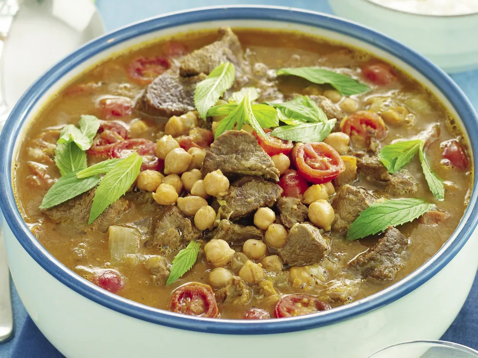 Speed it up! Lamb and chickpea curry