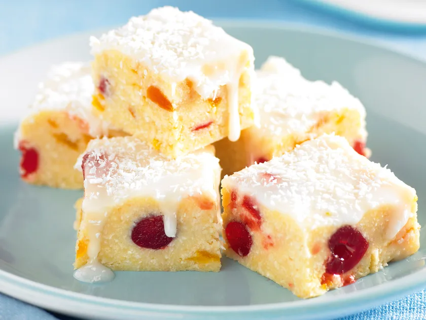 Lemon and cherry slice