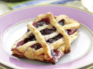 Cherry and frangipane puffs
