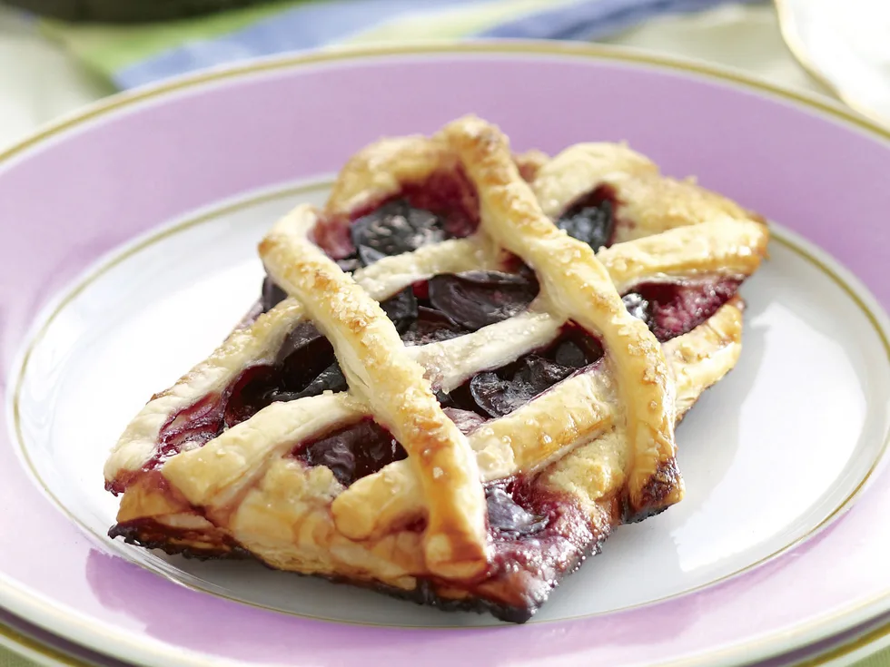 Cherry and frangipane puffs