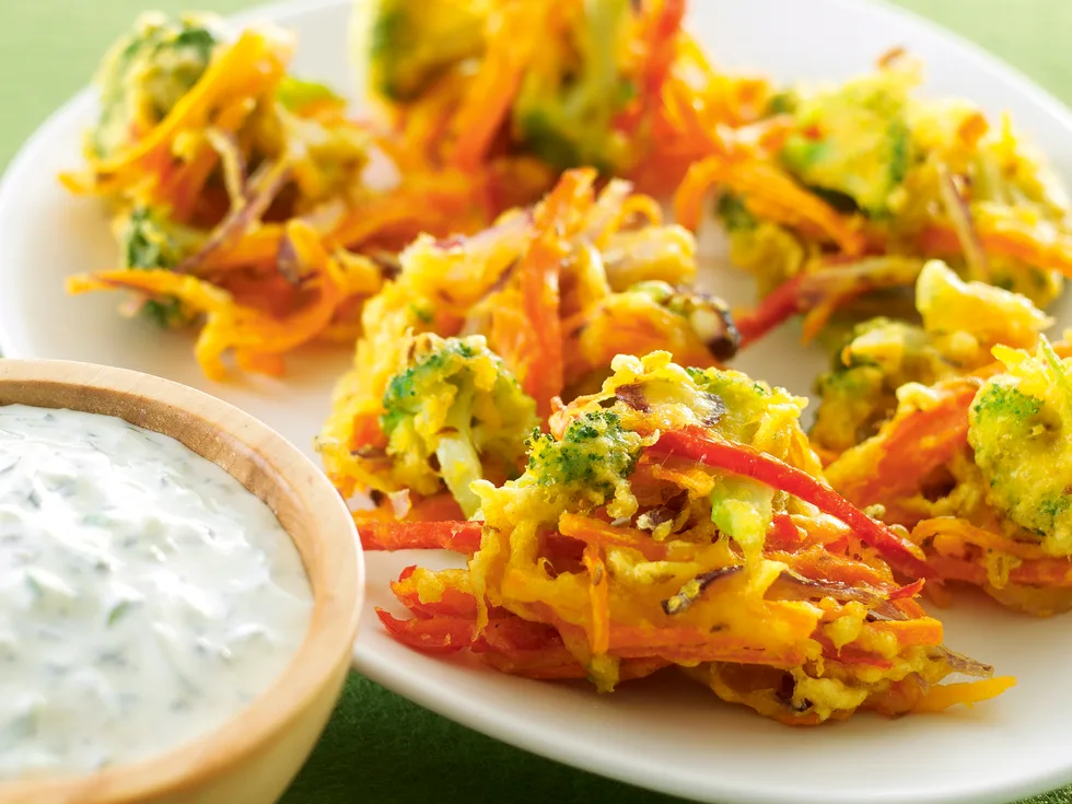 Take a tub of Yogurt - It's a natural - Pakoras with Raita