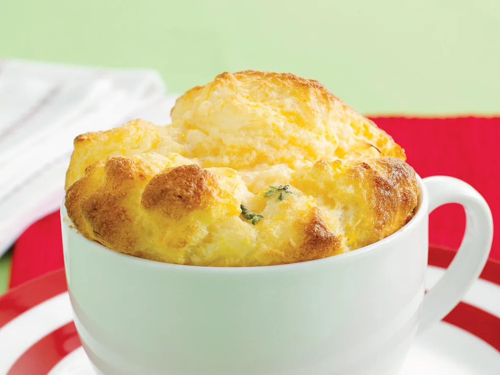 Take and egg - Pumpkin and thyme souffle