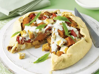 Tasty bakes - curried vegetable freeform tart