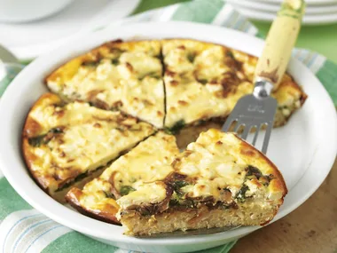 Spinach, Fetta and Rice Tart